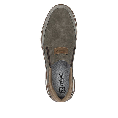 Rieker B9350-25 Khaki H Fit Slip On Shoes