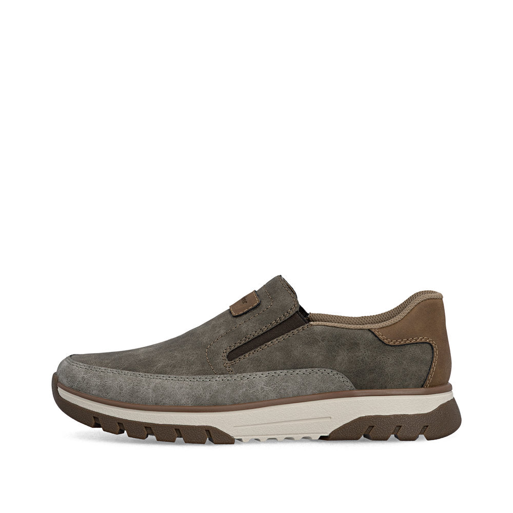 Rieker B9350-25 Khaki H Fit Slip On Shoes