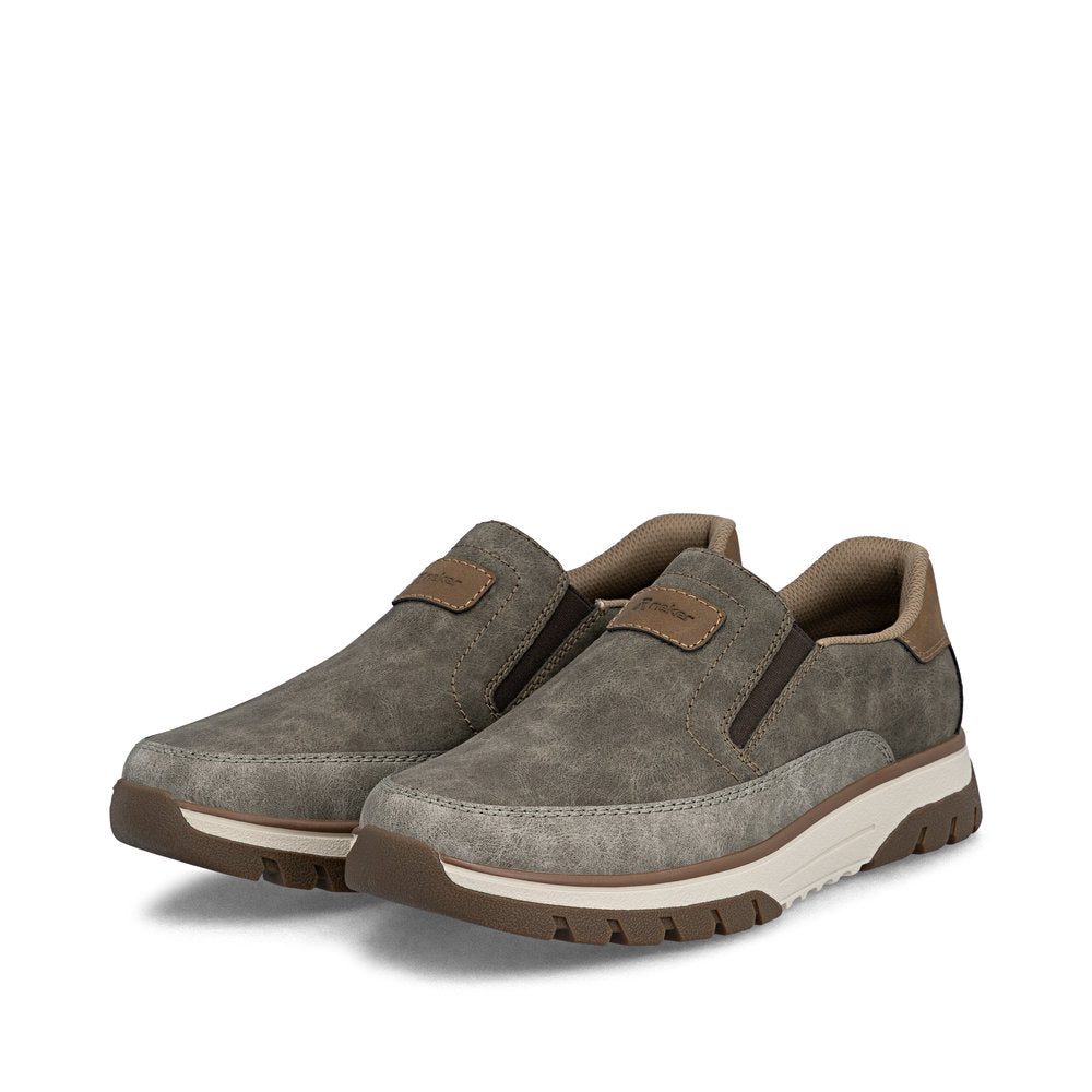 Rieker B9350-25 Khaki H Fit Slip On Shoes