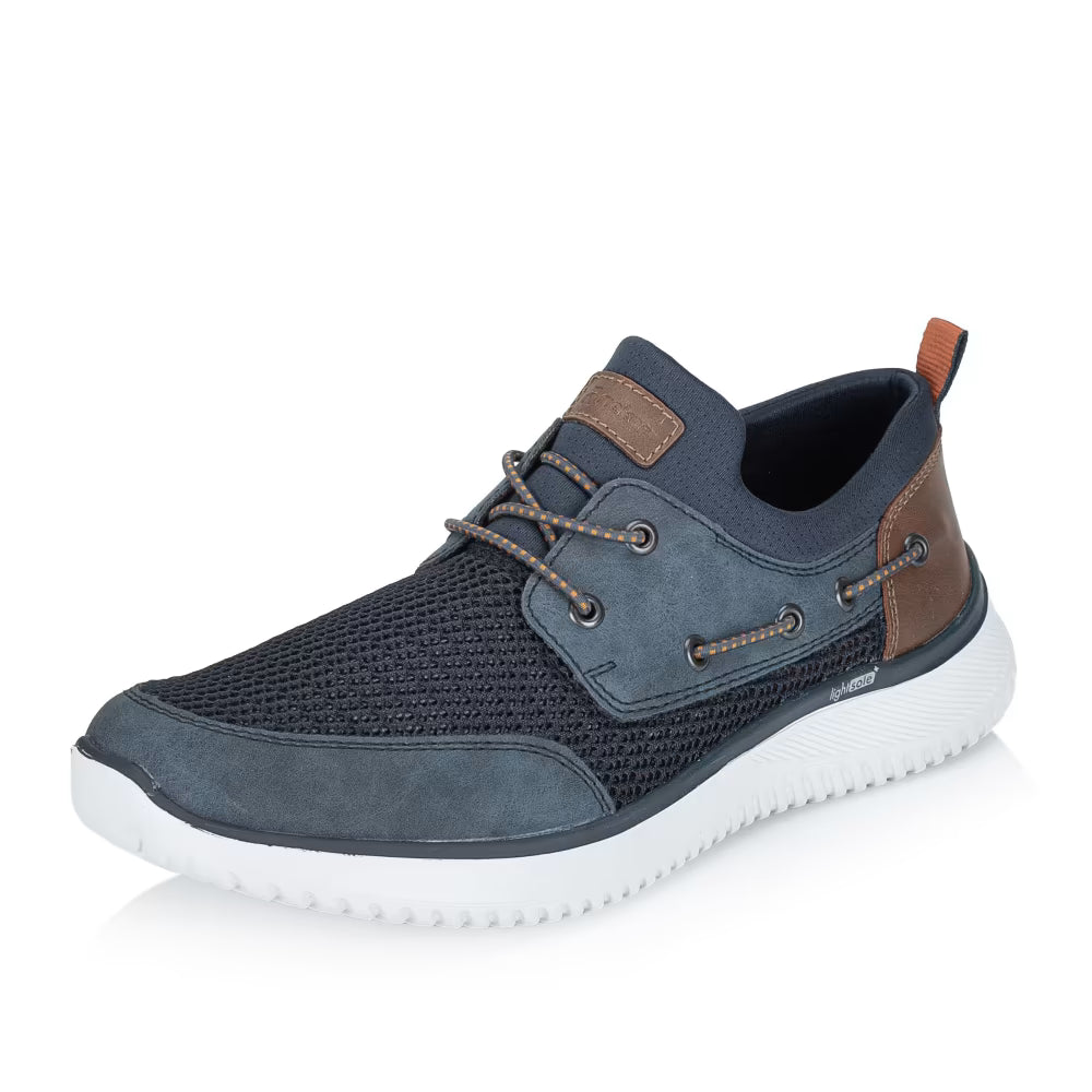 Rieker B9643-14 Blue G 1/2 Fit Deck Style Shoes