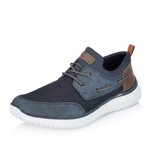 Rieker B9643-14 Blue G 1/2 Fit Deck Style Shoes