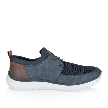 Rieker B9643-14 Blue G 1/2 Fit Deck Style Shoes