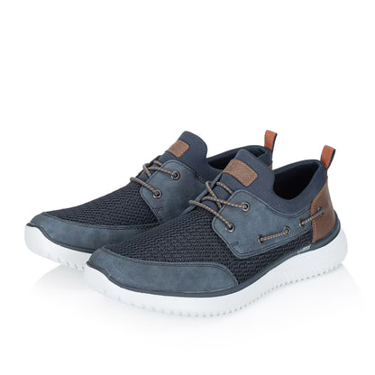 Rieker B9643-14 Blue G 1/2 Fit Deck Style Shoes