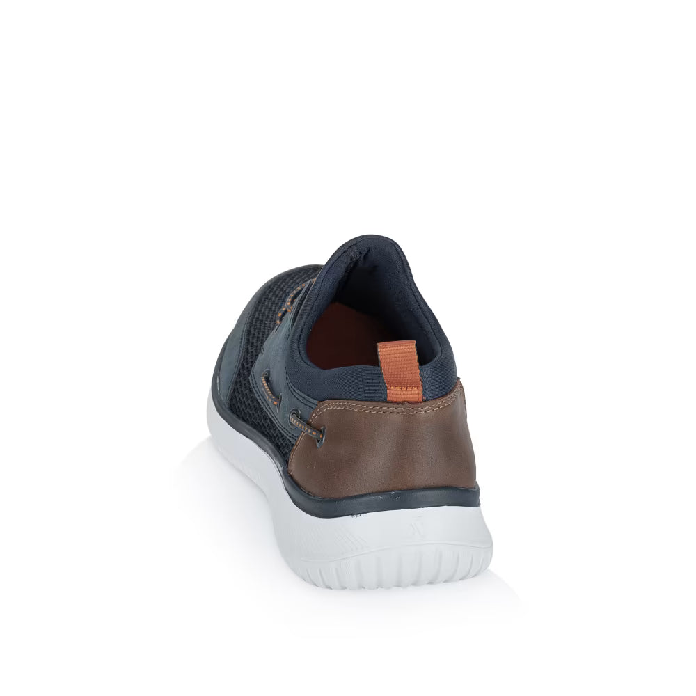 Rieker B9643-14 Blue G 1/2 Fit Deck Style Shoes