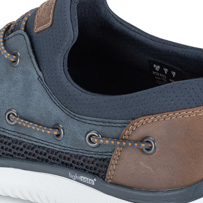 Rieker B9643-14 Blue G 1/2 Fit Deck Style Shoes