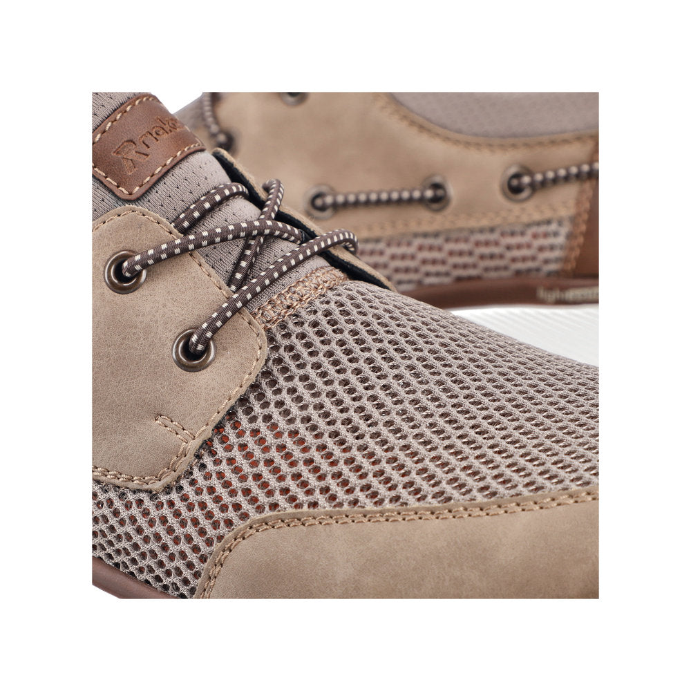 Rieker B9643-64 Light Brown G 1/2 Fit Deck Style Shoes
