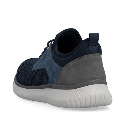 Rieker B9651-14 Denim Blue Grey G 1/2 Fit Slip On Shoes