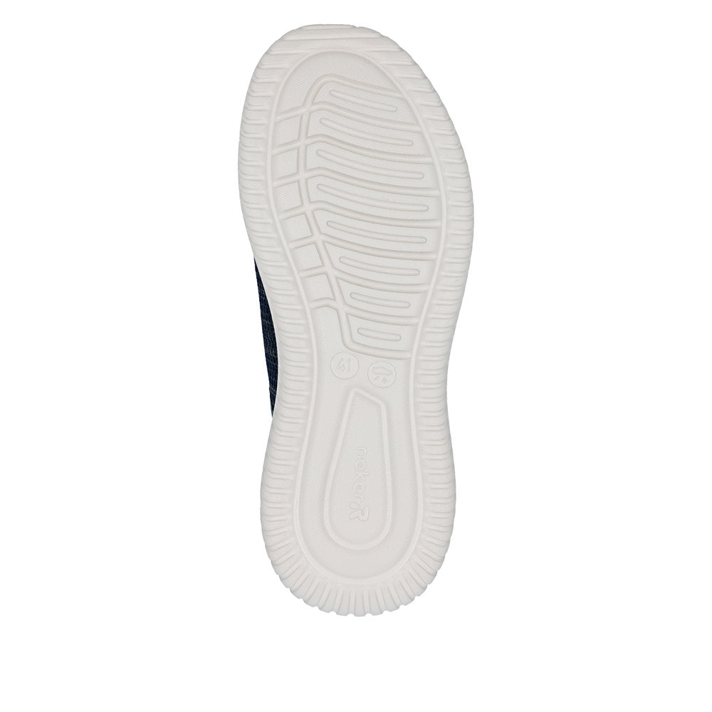 Rieker B9651-14 Denim Blue Grey G 1/2 Fit Slip On Shoes