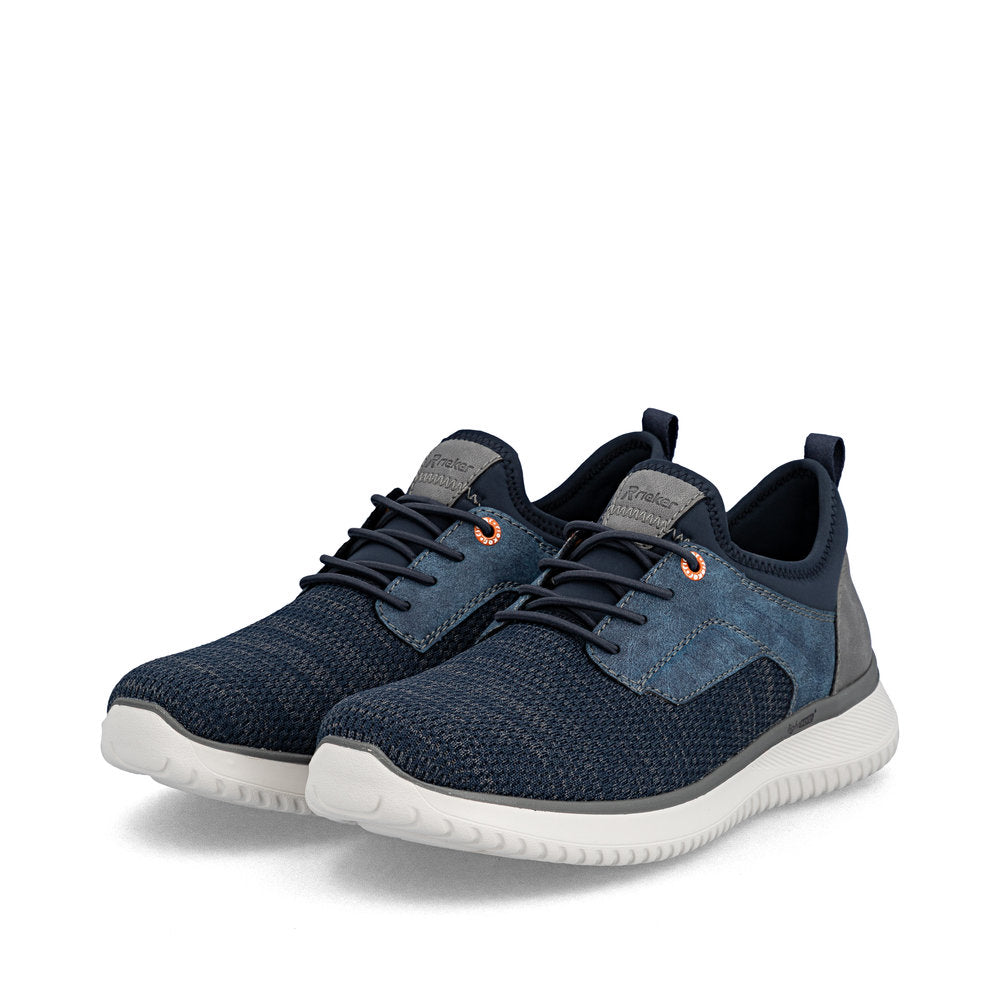 Rieker B9651-14 Denim Blue Grey G 1/2 Fit Slip On Shoes