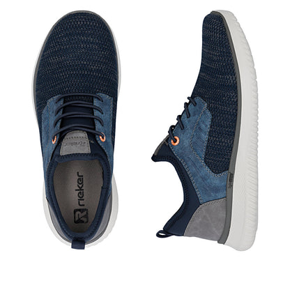 Rieker B9651-14 Denim Blue Grey G 1/2 Fit Slip On Shoes