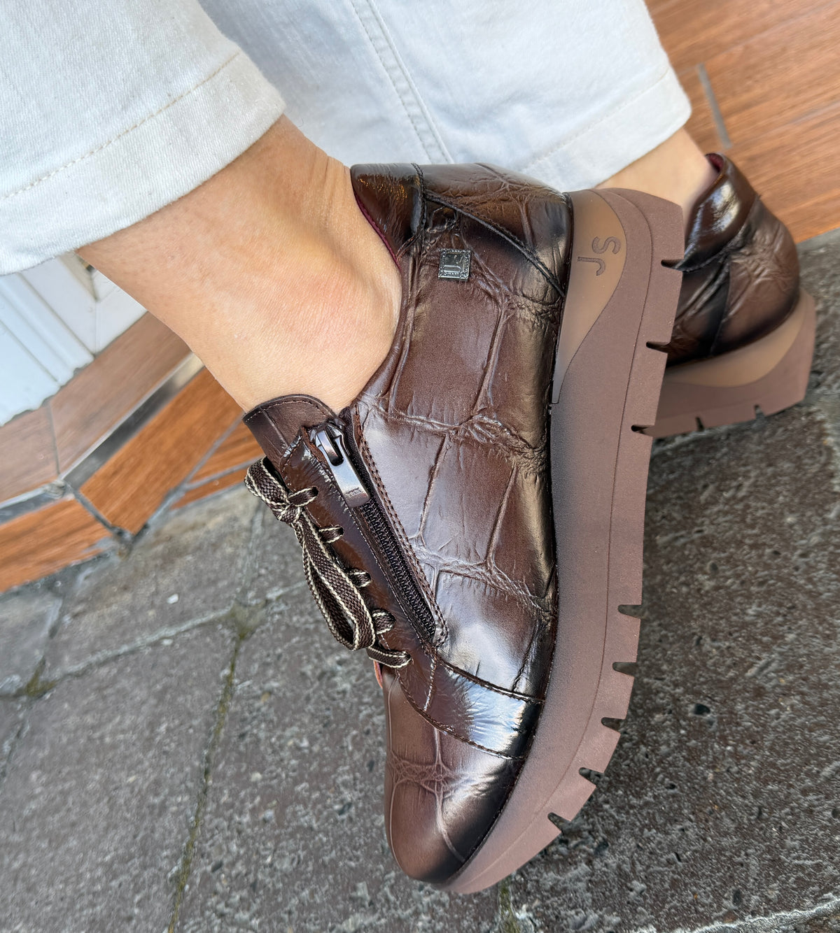 Jose Saenz 2276 Koda Brillo Marron Sneakers