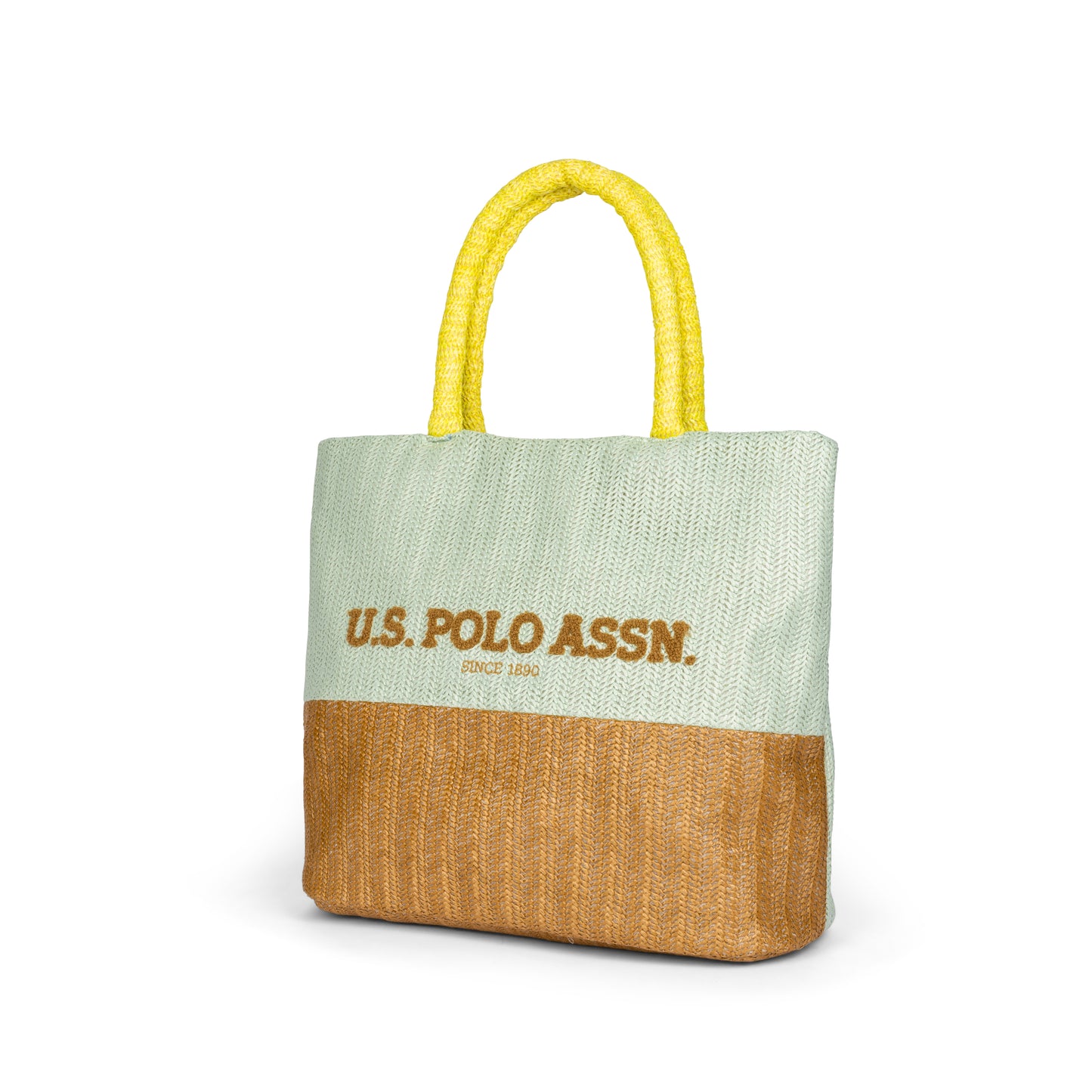 U.S. Polo Assn. Straw Bag 4 BEUA76465WZAN64 Brown/Green Shopping Bag