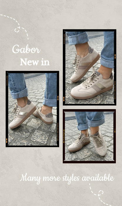 Gabor 83.301.13 Oak & Leopard Combi F Fit Trainers