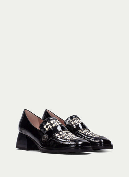 Hispanitas BHI254220 Black & White Pattern Slip On Shoes