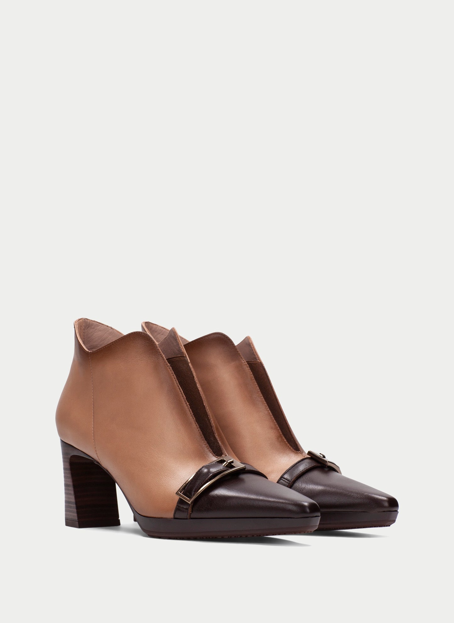 Hispanitas BHI265088 Espresso Brown & Almond Heeled Boot