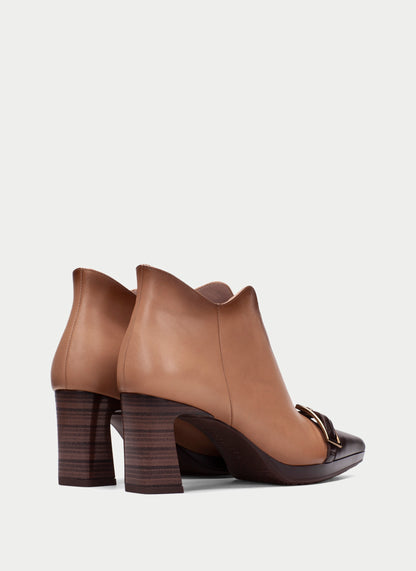 Hispanitas BHI265088 Espresso Brown & Almond Heeled Boot