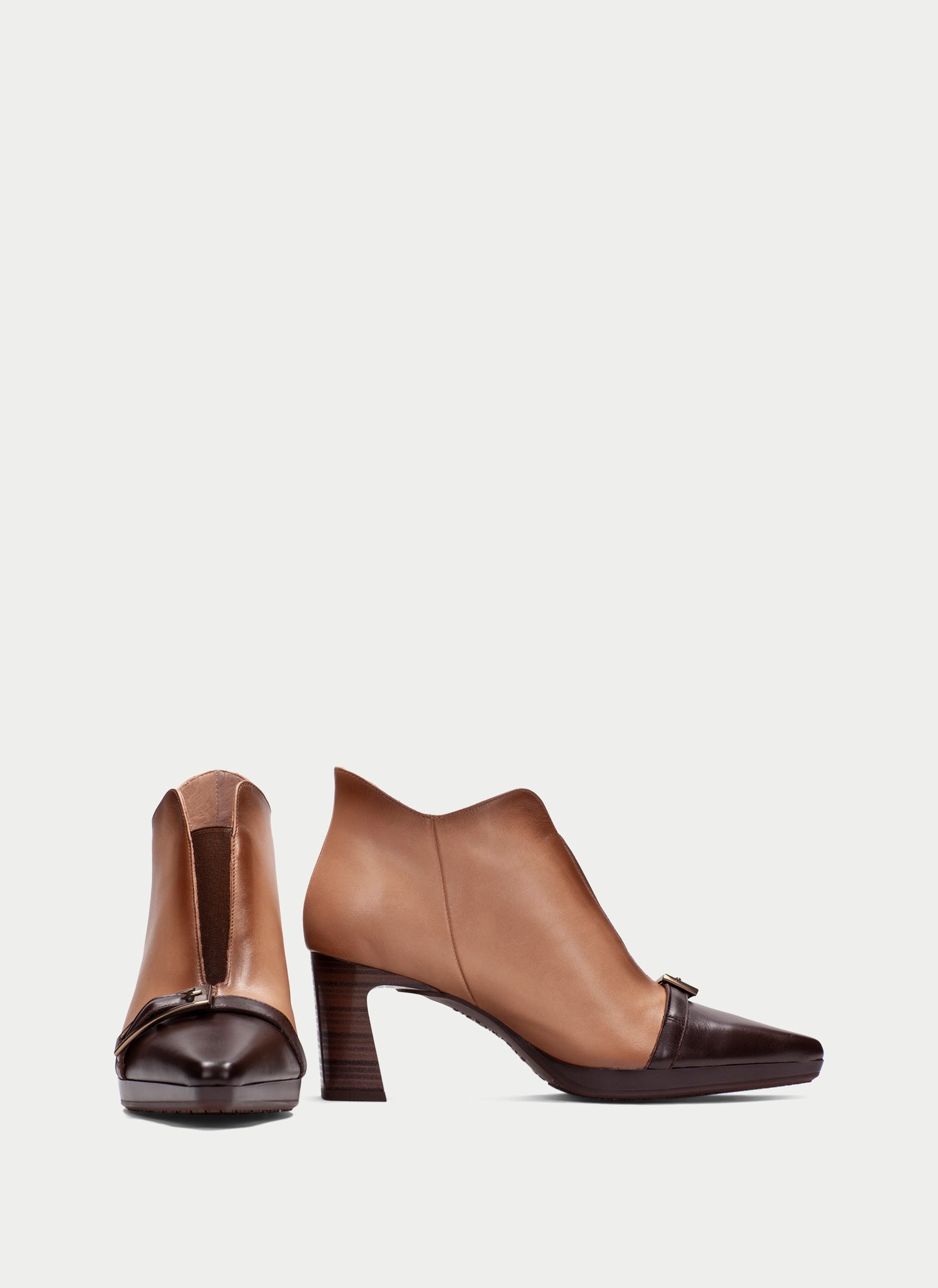 Hispanitas BHI265088 Espresso Brown & Almond Heeled Boot