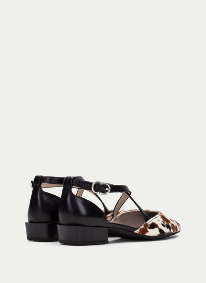 Hispanitas BHV264811 Multi Cow Print & Black Shoes