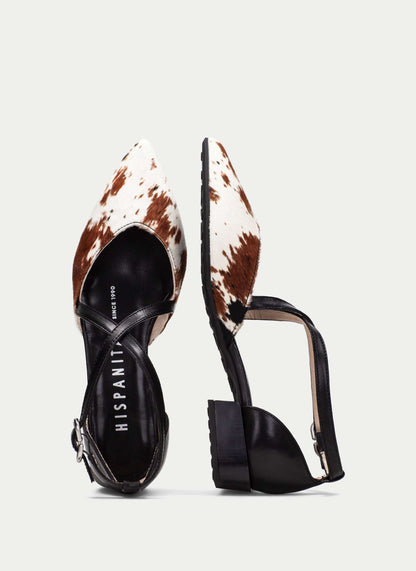 Hispanitas BHV264811 Multi Cow Print & Black Shoes