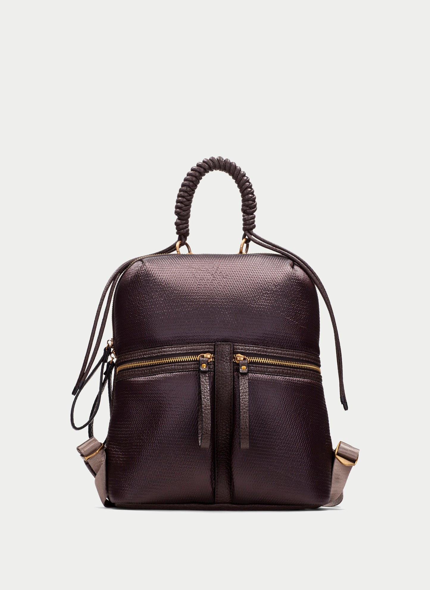 Hispanitas BI264946 Espresso Brown Nylon Mesh Backpack