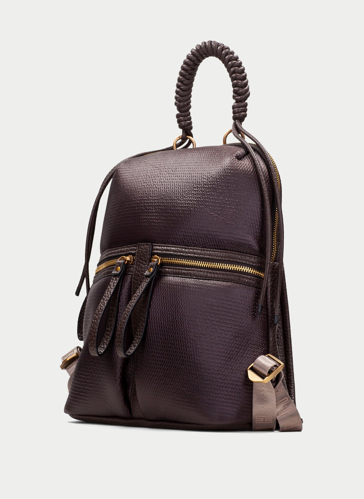 Hispanitas BI264946 Espresso Brown Nylon Mesh Backpack