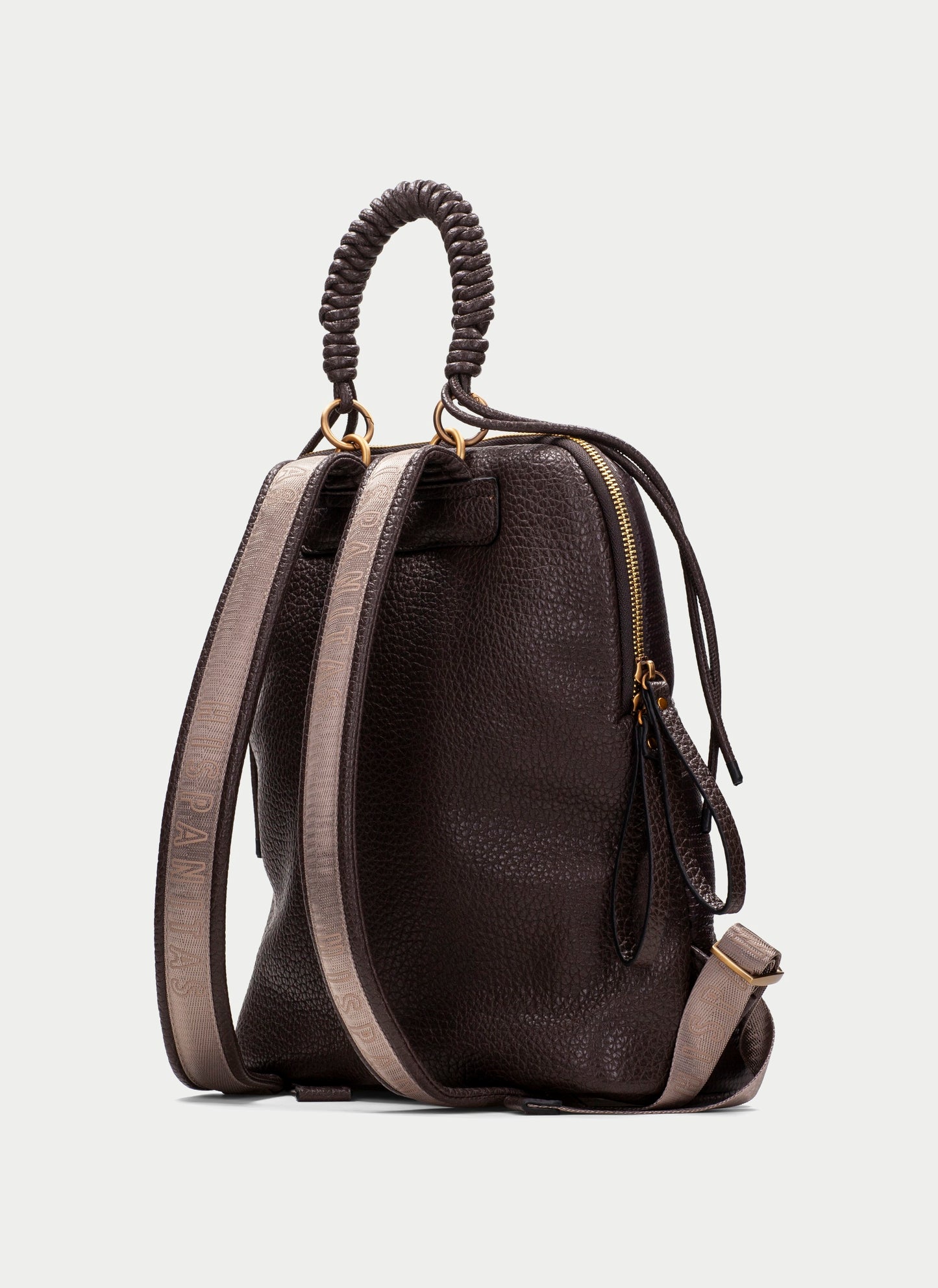 Hispanitas BI264946 Espresso Brown Nylon Mesh Backpack