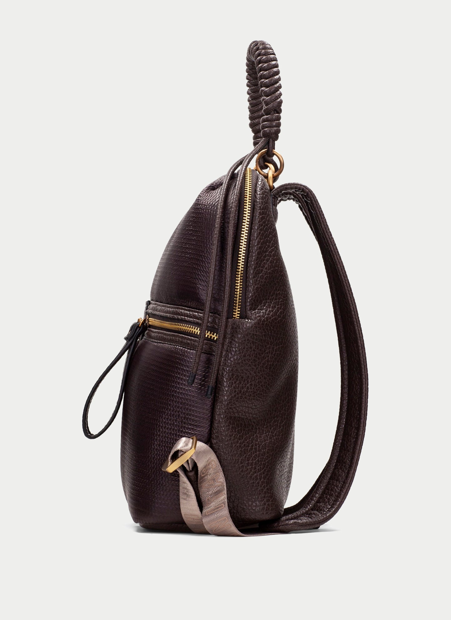 Hispanitas BI264946 Espresso Brown Nylon Mesh Backpack