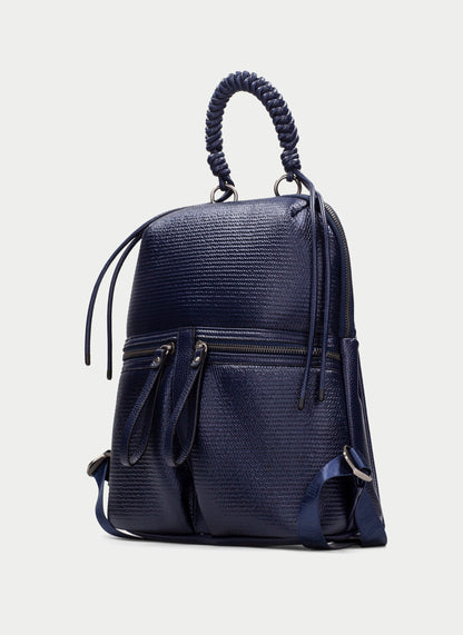 Hispanitas BI264946 Navy Blue Nylon Mesh Backpack