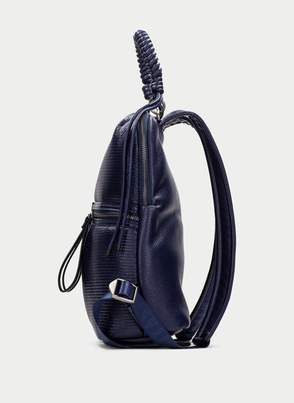 Hispanitas BI264946 Navy Blue Nylon Mesh Backpack