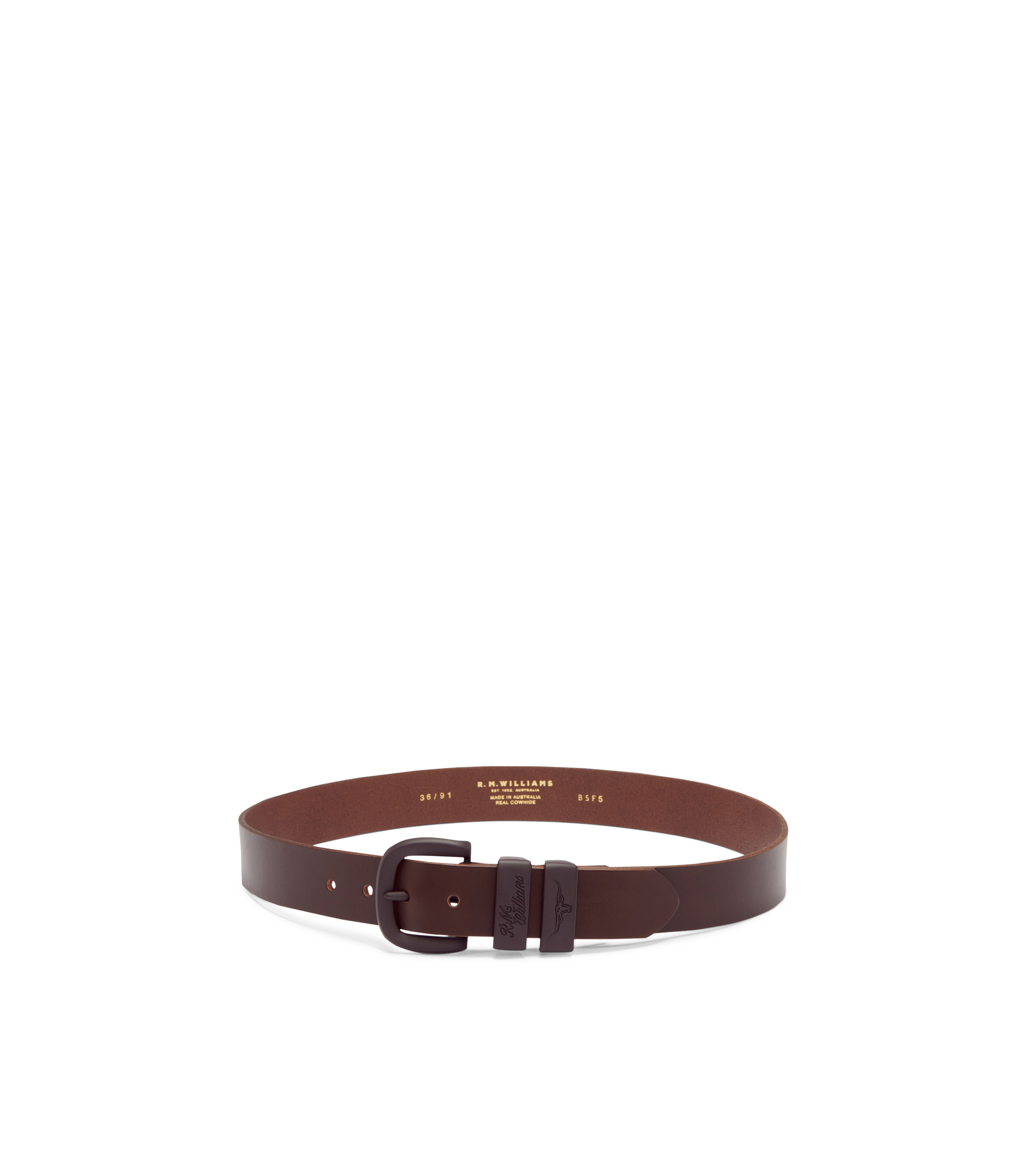 RM Williams BSF5ZCH0801 Chocolate Drover Belt – The Shoe Parlour