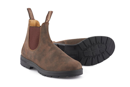 Blundstone 585 Rustic Brown Elastic Sided Chelsea Boots Sizes 8-12