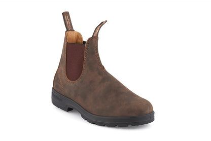 Blundstone 585 Rustic Brown Elastic Sided Chelsea Boots Sizes 8-12