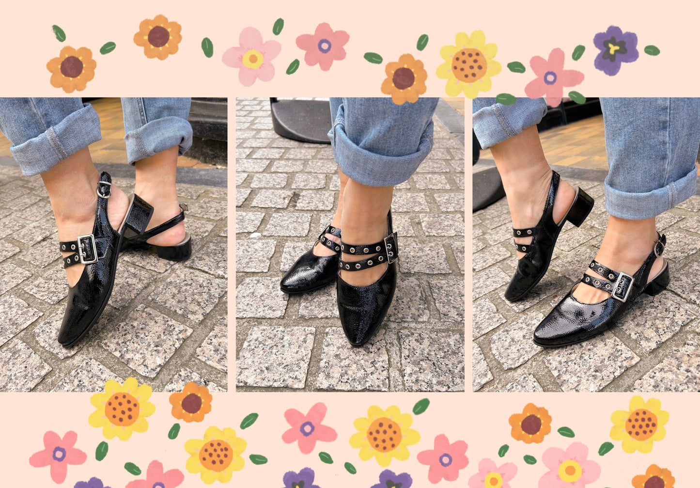 Rieker 47071-00 Black F 1/2 Fit Slingback Low Heels