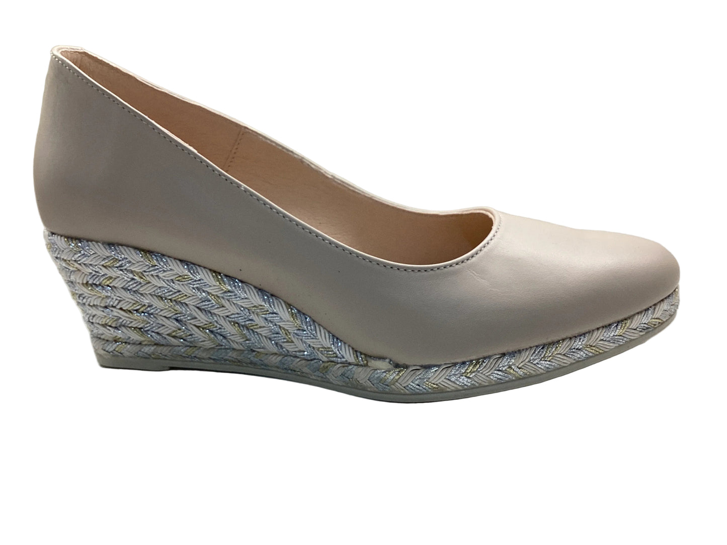 Jose Saenz 6019 Sand White, Silver & Gold Wedges