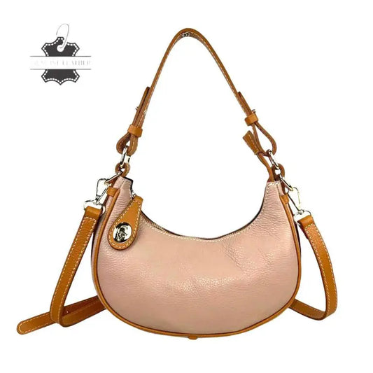 Chenson & Gorett CGBS3563-P Pink Half Moon Leather Handbag