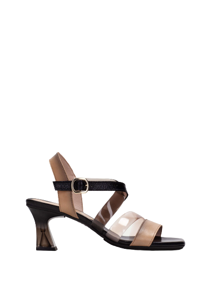 Hispanitas CHV232635 Black & Desert Tan Strappy Sandals