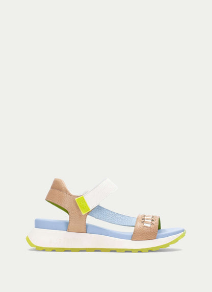 Hispanitas CHV264521 Desert Tan, Celeste Blue & Panna Cream Sandals