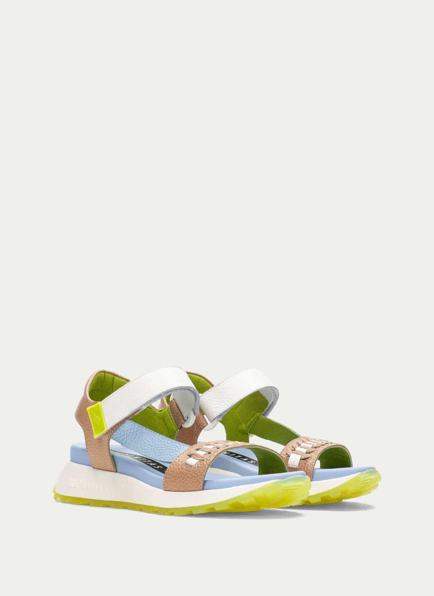 Hispanitas CHV264521 Desert Tan, Celeste Blue & Panna Cream Sandals
