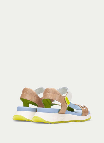 Hispanitas CHV264521 Desert Tan, Celeste Blue & Panna Cream Sandals