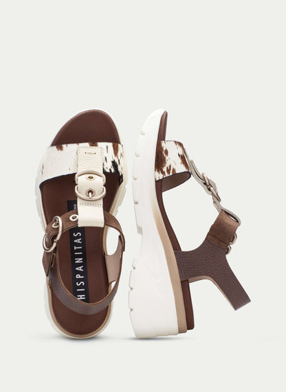 Hispanitas CHV264799 Butter Brown, Avellana & Cow Print Sandals