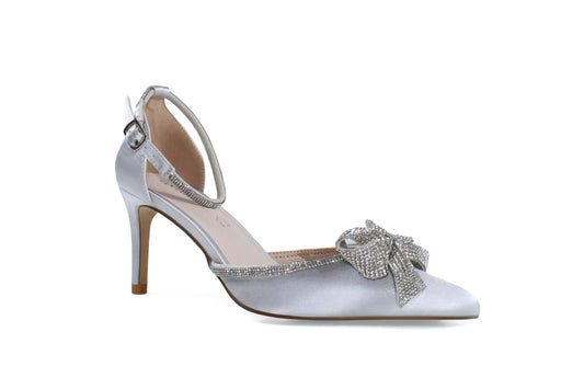 Cocco Ritz Coco1042 Silver Satin Heels