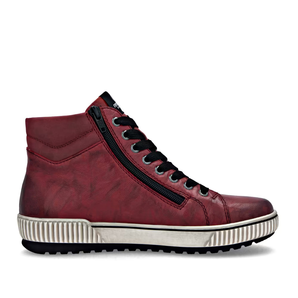 Remonte TEX D0772-36 Red Ankle Boots with Side Zip