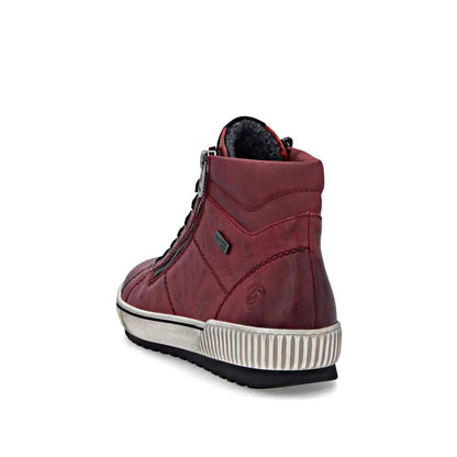 Remonte TEX D0772-36 Red Ankle Boots with Side Zip