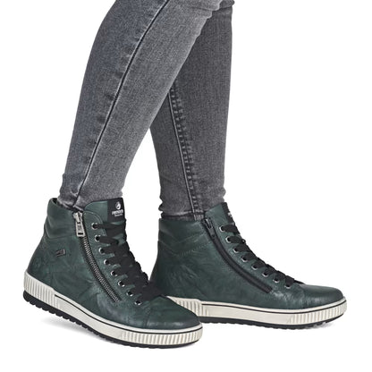 Remonte D0772-54 Dark Olive Ankle Boots with Side Zip