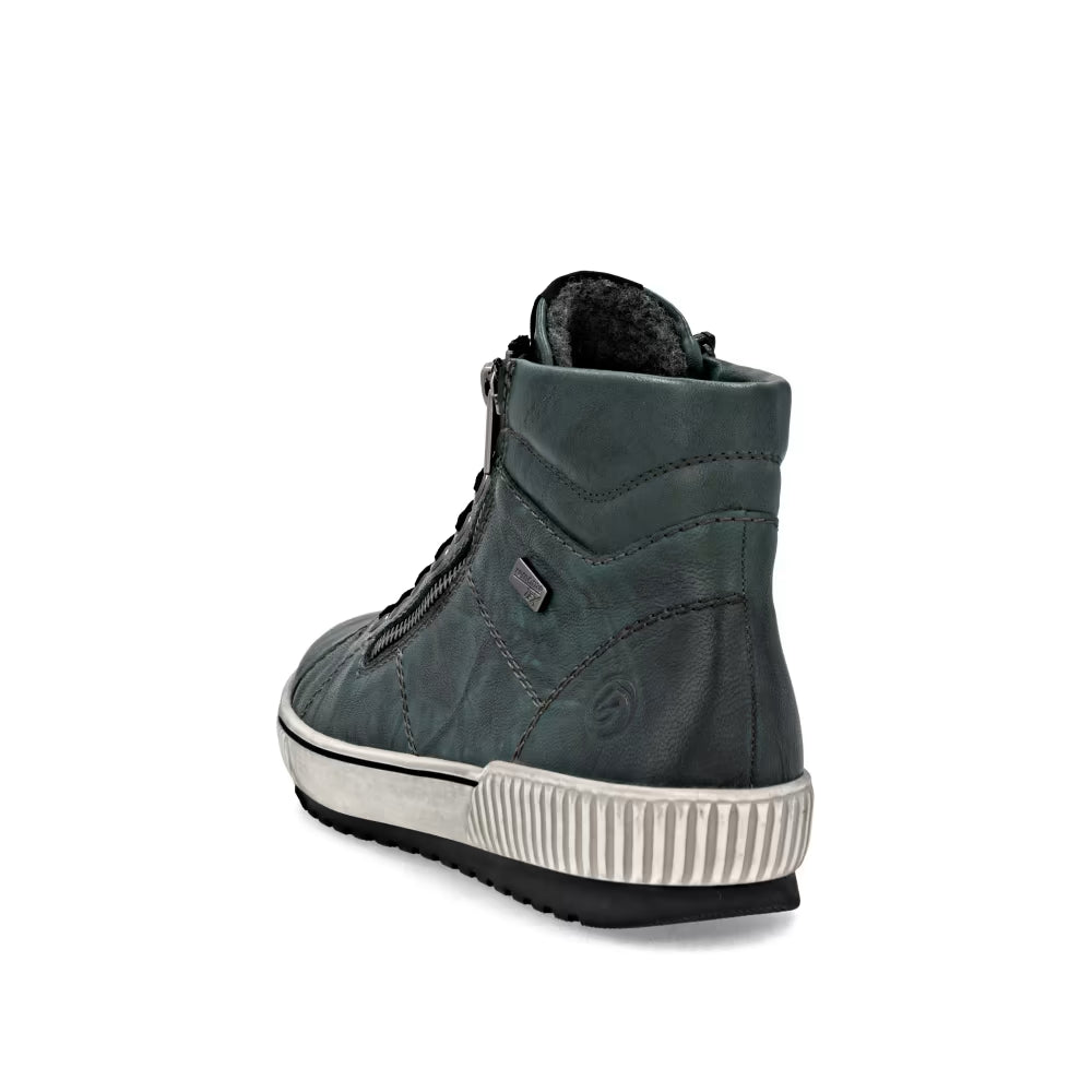 Remonte D0772-54 Dark Olive Ankle Boots with Side Zip