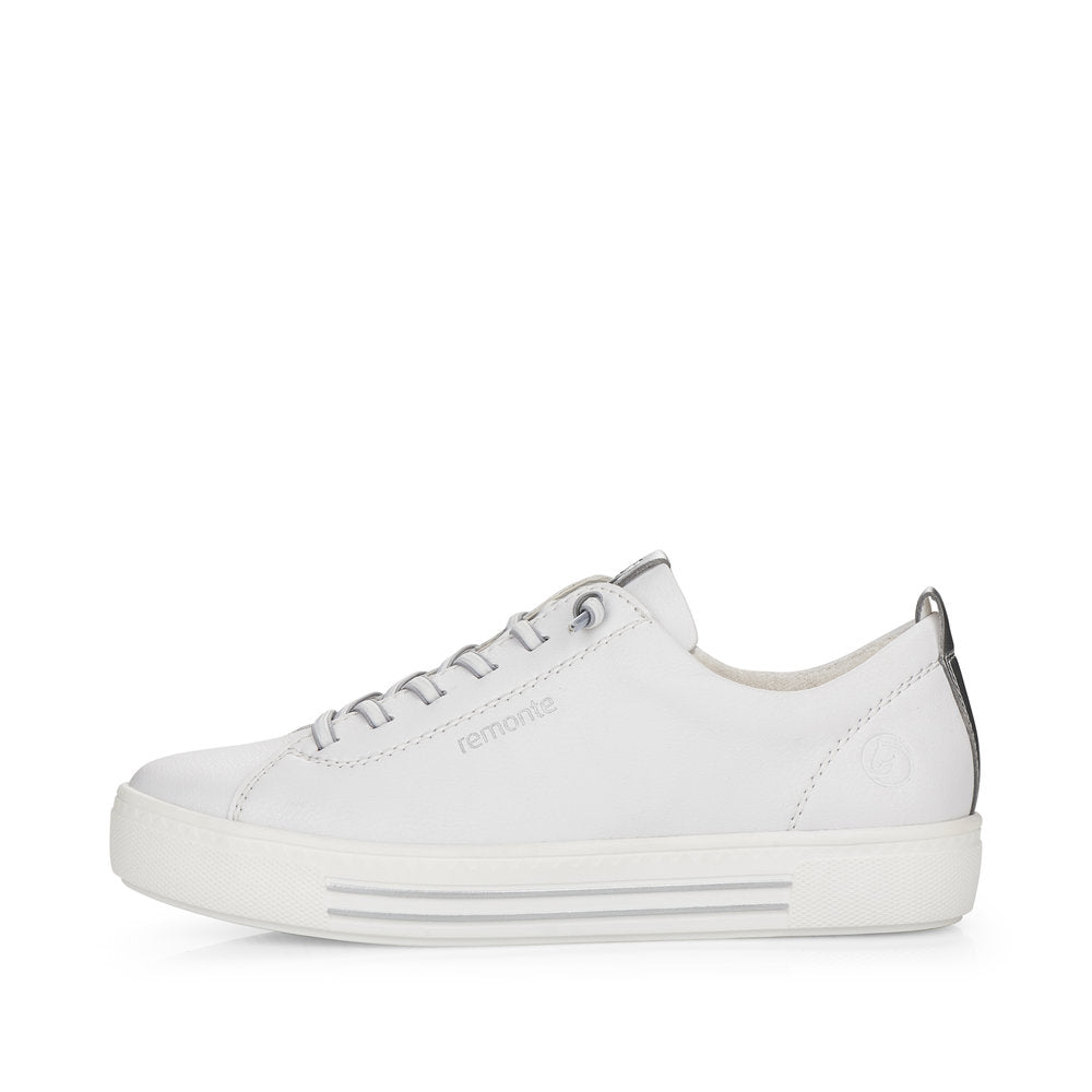 Remonte D0913-80 White & Silver Lace Trainers