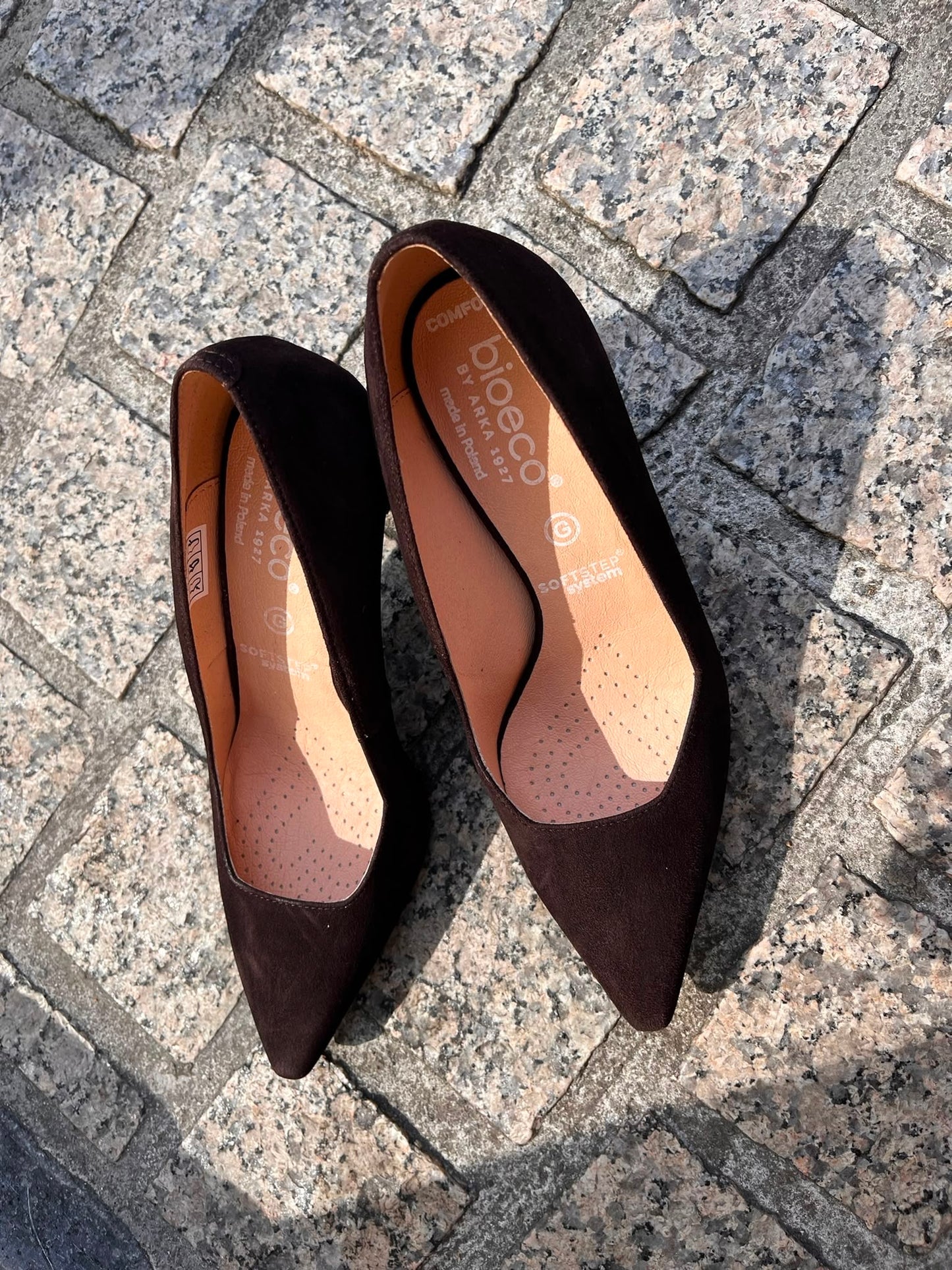 Bioeco by Arka 1118 2036 Brown Suede G Fit Heels