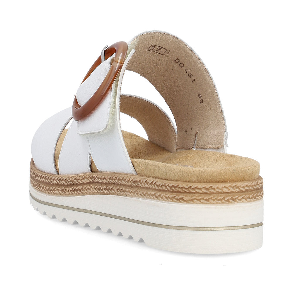 Remonte D0Q51-82 White Slip On Sandals