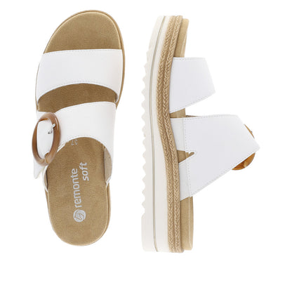 Remonte D0Q51-82 White Slip On Sandals