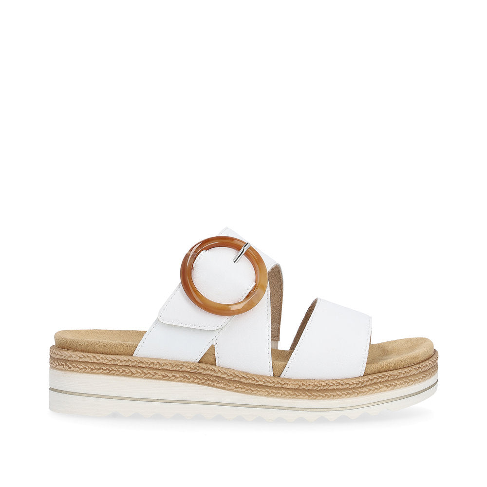 Remonte D0Q51-82 White Slip On Sandals